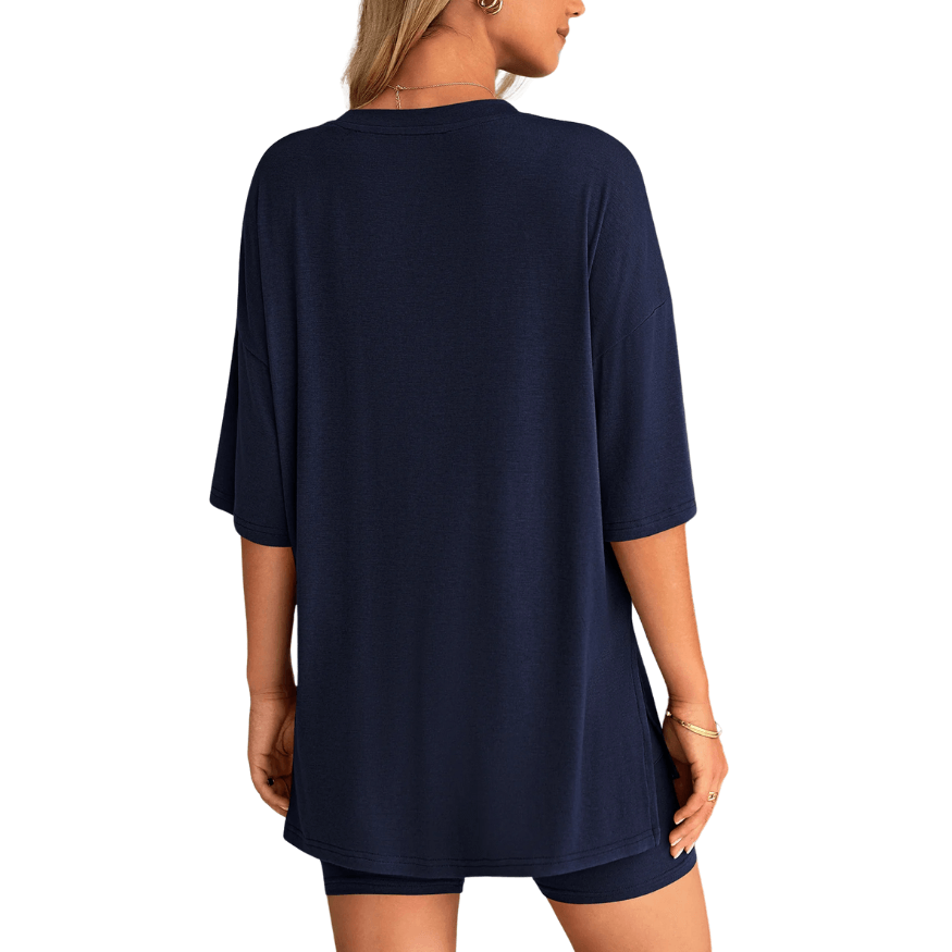HelloMama™ Soft Tee & Flattering Shorts Two-Piece Set