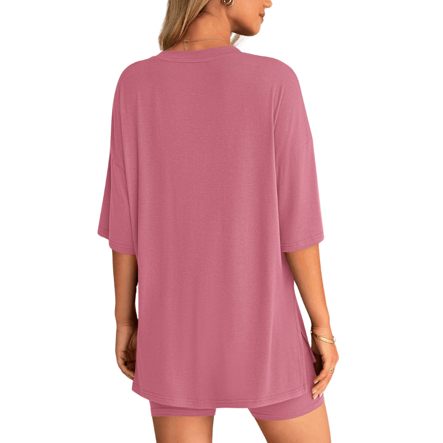 HelloMama™ Soft Tee & Flattering Shorts Two-Piece Set