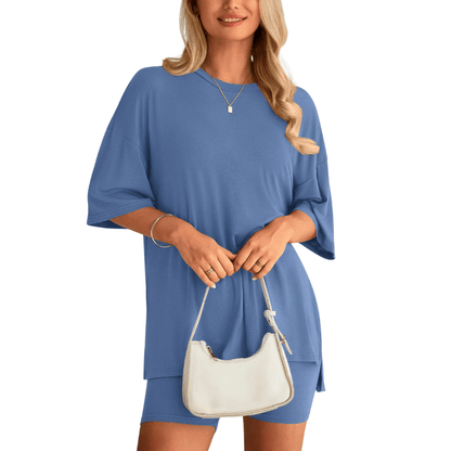 HelloMama™ Soft Tee & Flattering Shorts Two-Piece Set