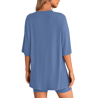HelloMama™ Soft Tee & Flattering Shorts Two-Piece Set