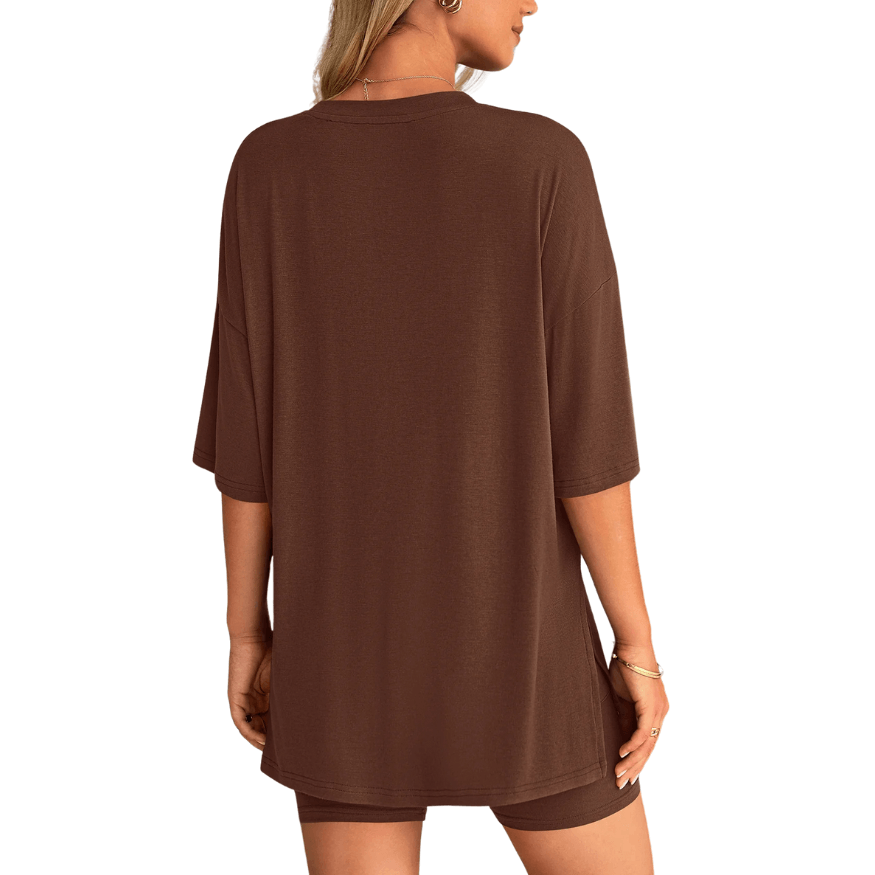 HelloMama™ Soft Tee & Flattering Shorts Two-Piece Set
