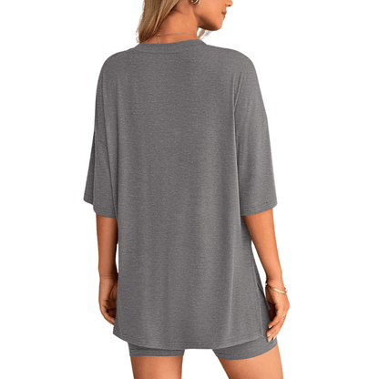 HelloMama™ Soft Tee & Flattering Shorts Two-Piece Set