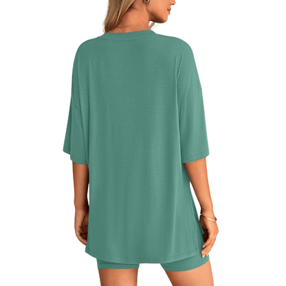 HelloMama™ Soft Tee & Flattering Shorts Two-Piece Set