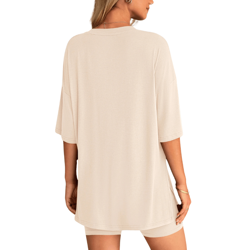 HelloMama™ Soft Tee & Flattering Shorts Two-Piece Set