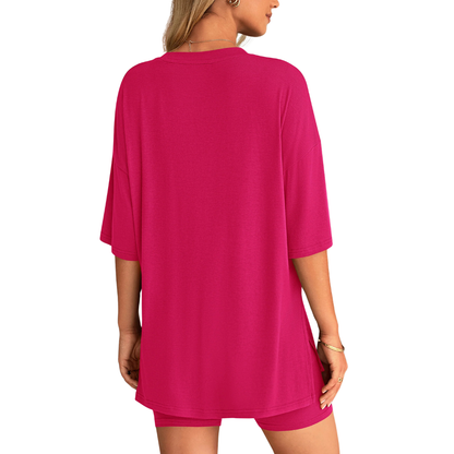 HelloMama™ Soft Tee & Flattering Shorts Two-Piece Set